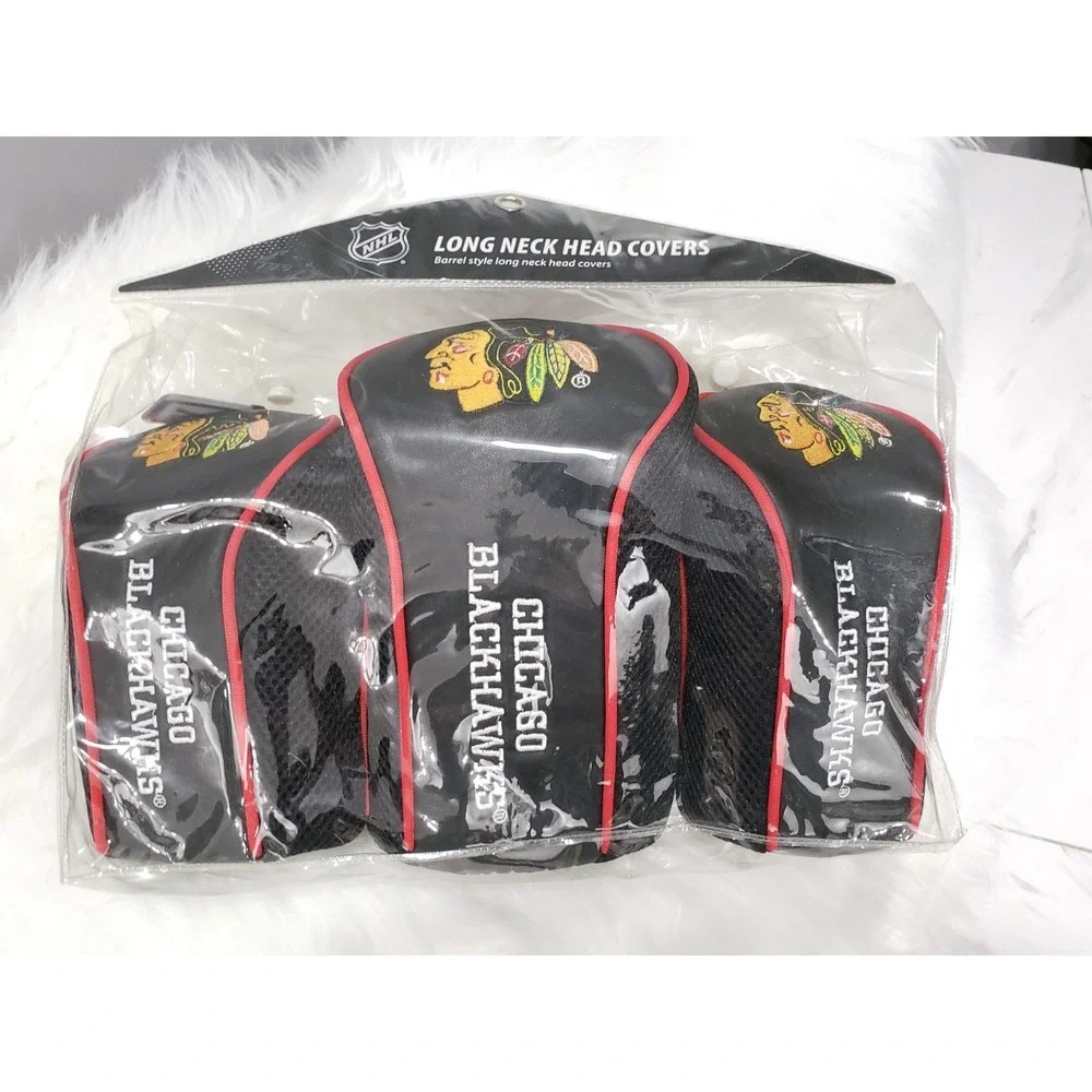 Lot 4 NHL Chicago Blackhawks Hockey Golf Fairway Driver Putter Head Covers